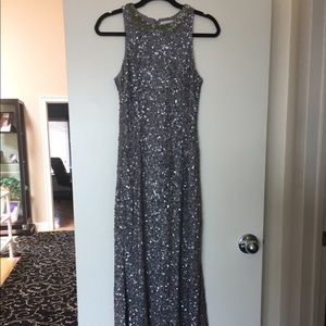 Rachel Gilbert sequin evening gown